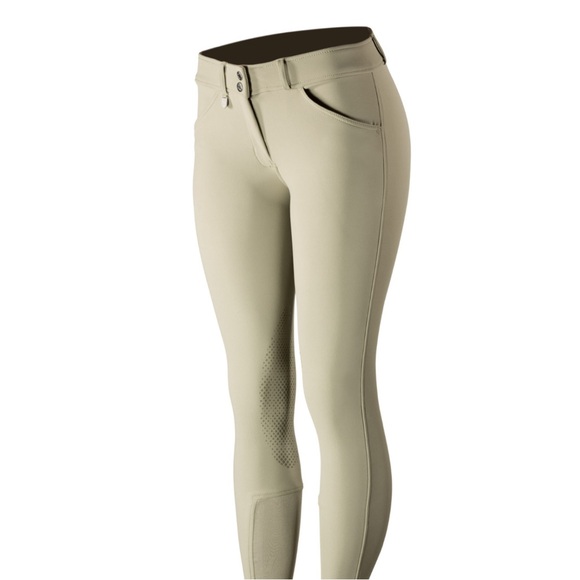 NWT Horze Grand Prix Womens Silicone Knee Patch Breeches - Picture 4 of 6